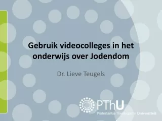 Gebruik videocolleges in het onderwijs over Jodendom