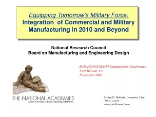 National Research Council Board on Manufacturing and Engineering Design