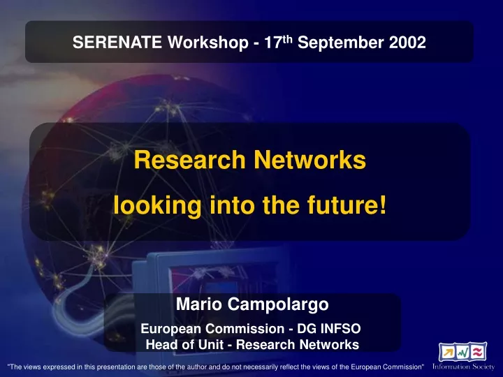 serenate workshop 17 th september 2002