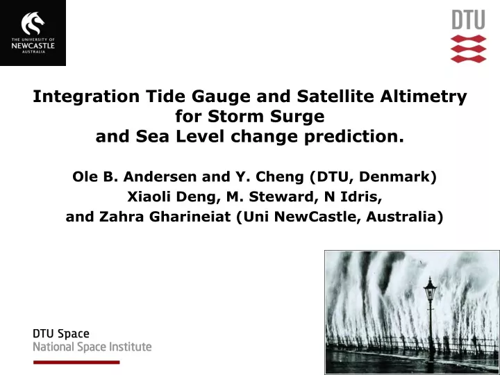 integration tide gauge and satellite altimetry for storm surge and sea level change prediction