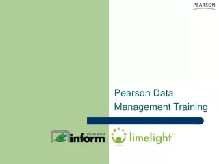 Pearson Data Management Training