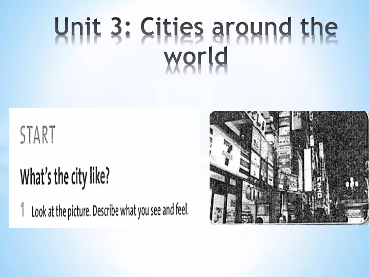 unit 3 cities around the world