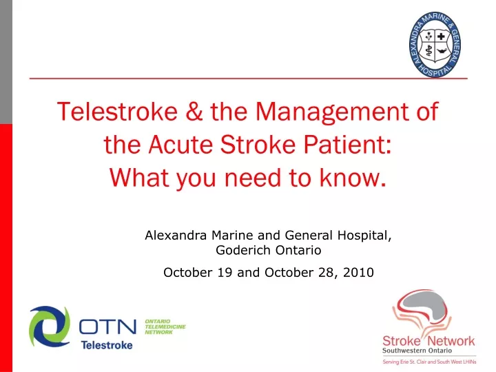 telestroke the management of the acute stroke patient what you need to know