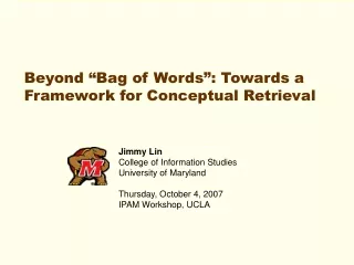 Beyond “Bag of Words”: Towards a Framework for Conceptual Retrieval