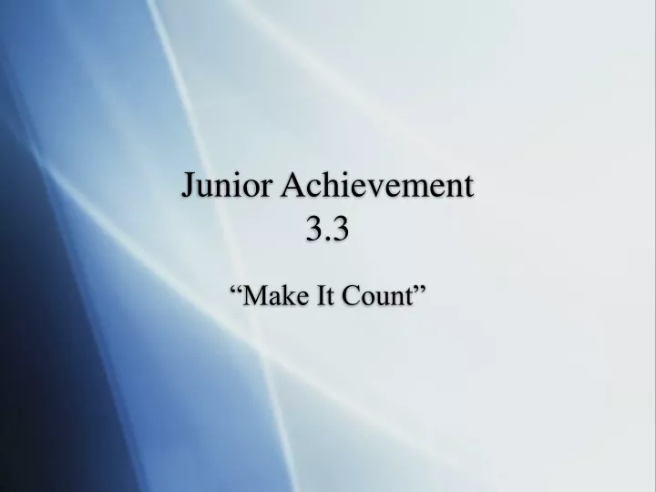 junior achievement 3 3