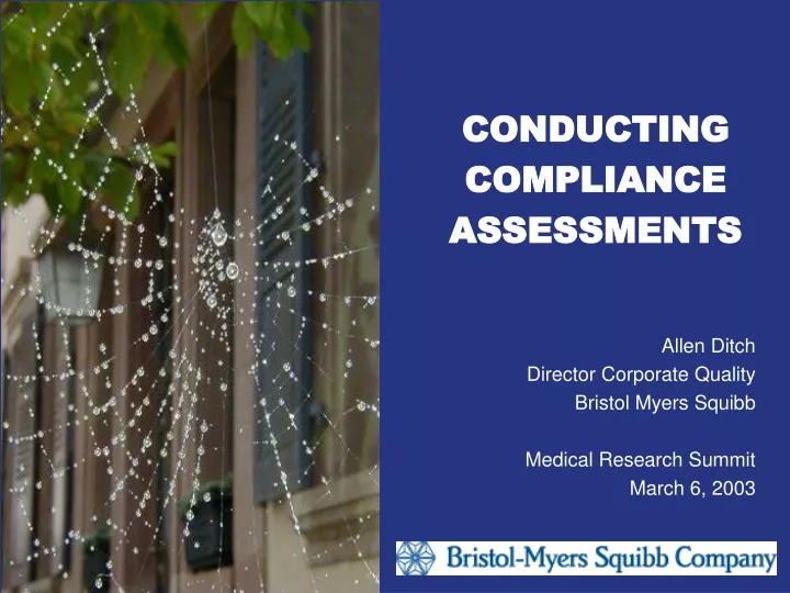 conducting compliance assessments