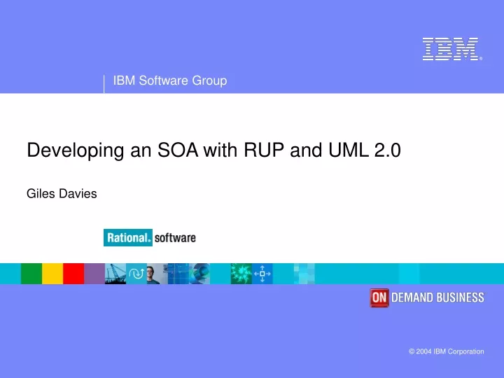developing an soa with rup and uml 2 0