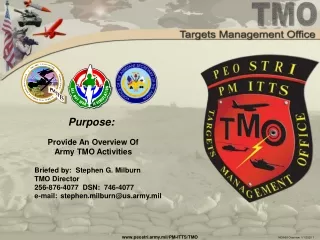 Provide An Overview Of Army TMO Activities
