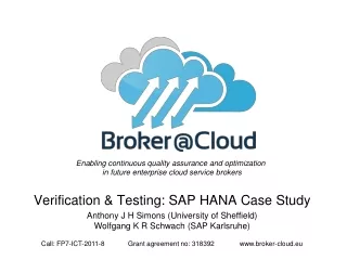 Verification &amp; Testing: SAP HANA Case Study
