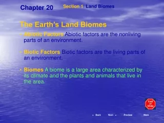 Section 1 Land Biomes