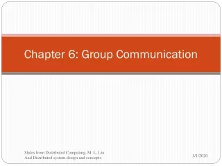 Chapter 6: Group Communication