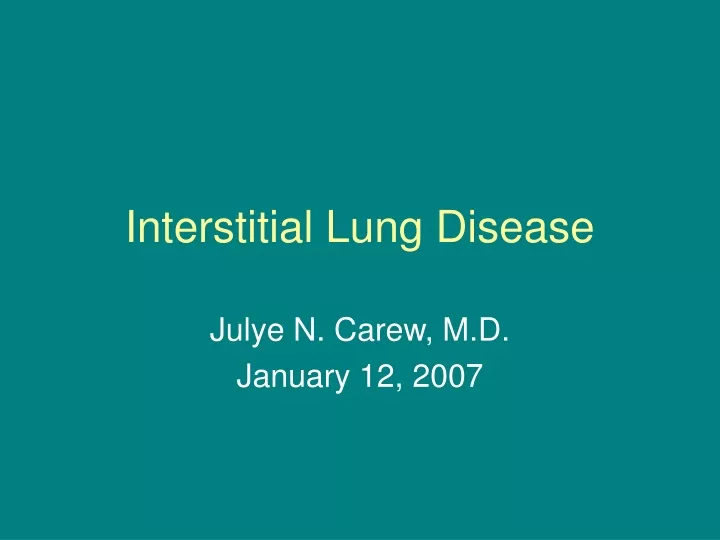 interstitial lung disease