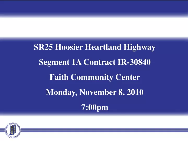 sr25 hoosier heartland highway segment