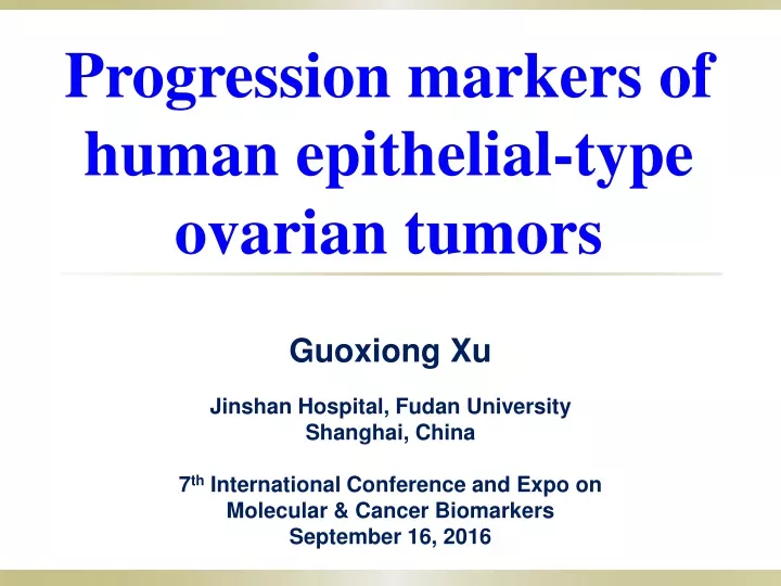 progression markers of human epithelial type