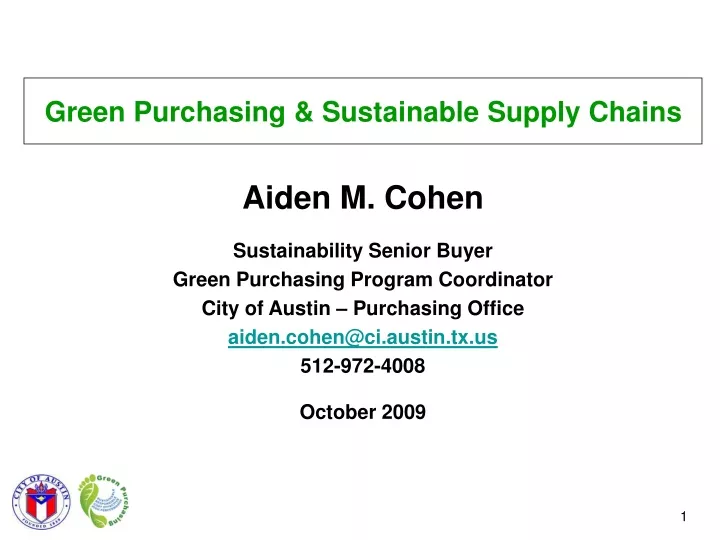 green purchasing sustainable supply chains