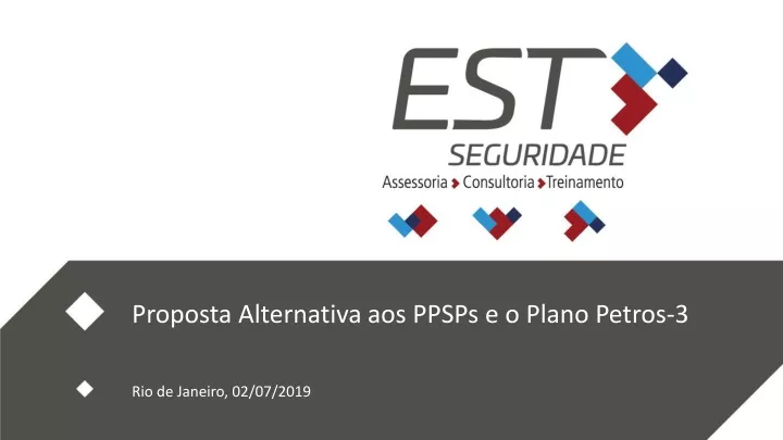 proposta alternativa aos ppsps e o plano petros 3