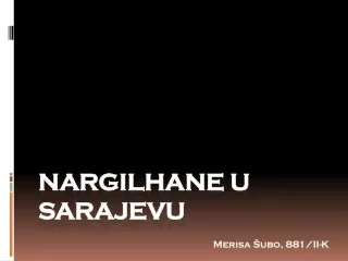 Nargilhane u Sarajevu