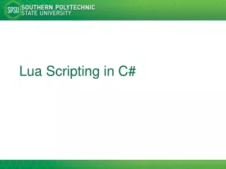 Lua Scripting in C#