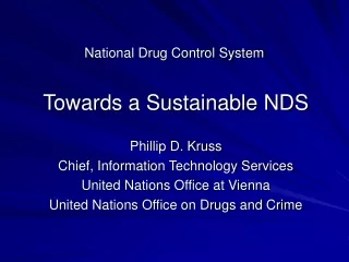 National Drug Control System