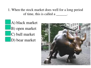 1. When the stock market does well for a long period of time, this is called a ______.