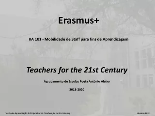 Erasmus+ KA 101 - Mobilidade de Staff para fins de Aprendizagem