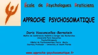 APPROCHE  PSYCHOSOMATIQUE