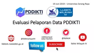 Evaluasi Pelaporan  Data PDDIKTI