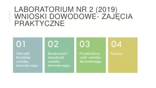 Laboratorium nr 2 (2019) Wnioski dowodowe- zajęcia praktyczne