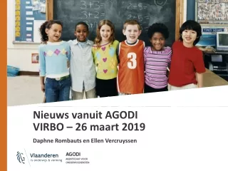 Nieuws vanuit AGODI VIRBO – 26 maart 2019 Daphne Rombauts en Ellen Vercruyssen