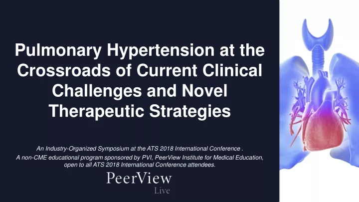 pulmonary hypertension at the crossroads