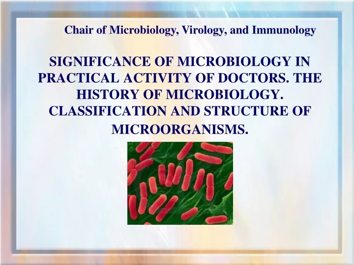significance of microbiology in practical