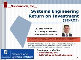 Systems Engineering Return on Investment (SE-ROI)