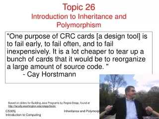 Topic 26  Introduction to Inheritance and Polymorphism