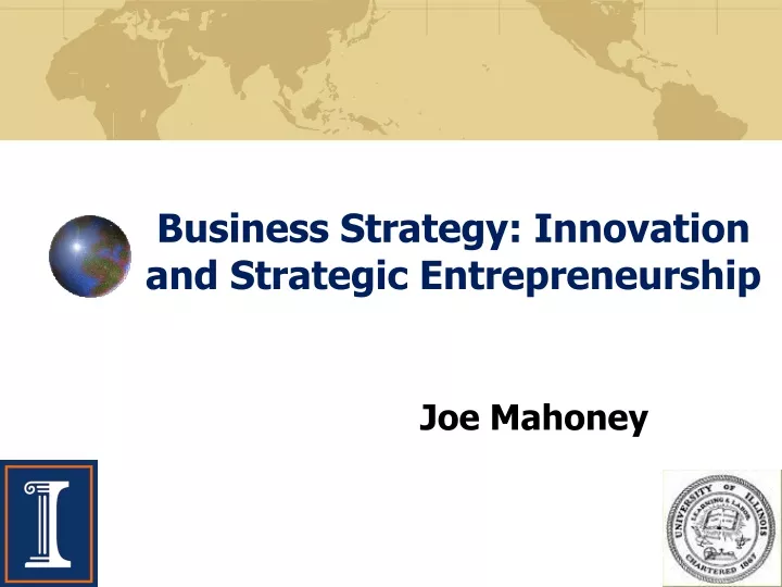business strategy innovation and strategic entrepreneurship
