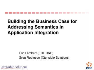 Building the Business Case for Addressing Semantics in Application Integration