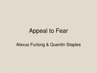 Appeal to Fear