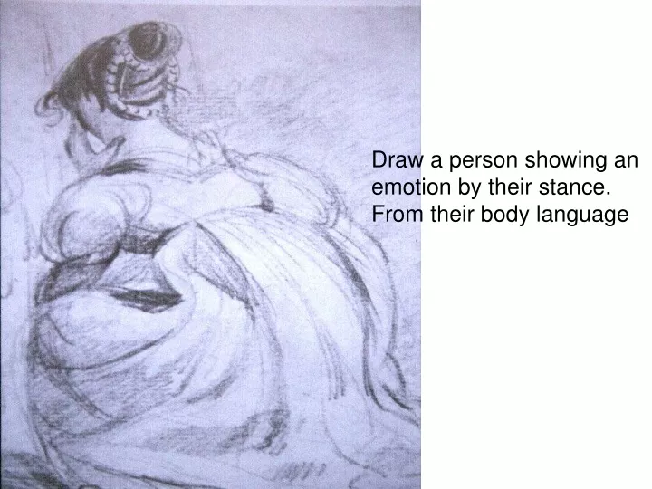draw a person showing an emotion by their stance