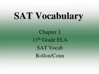 SAT Vocabulary