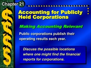 Accounting for Publicly Held Corporations