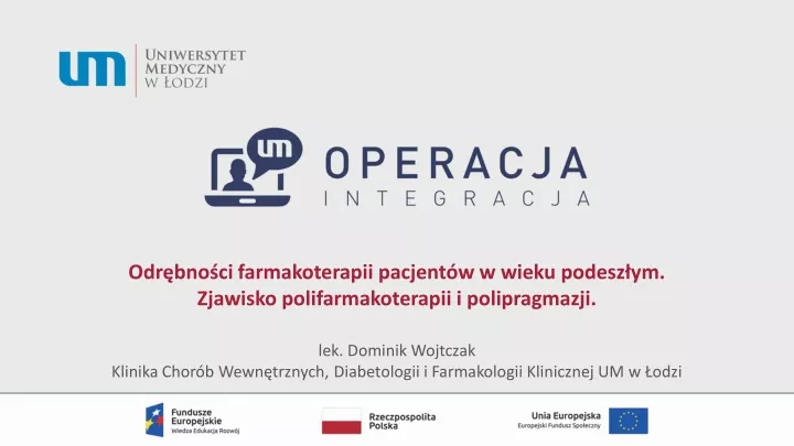 odr bno ci farmakoterapii pacjent w w wieku