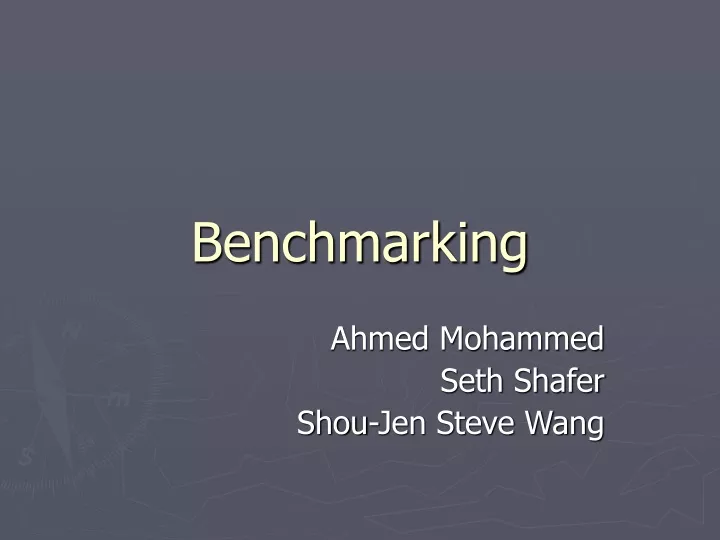 benchmarking