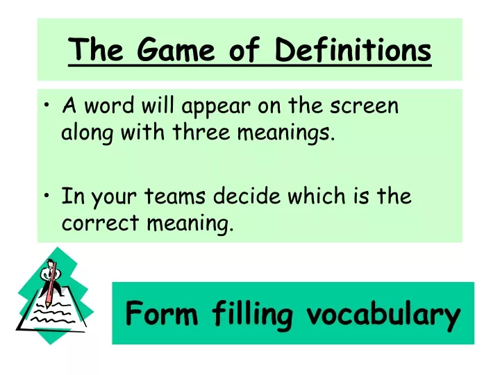 the game of definitions