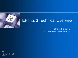 EPrints 3 Technical Overview