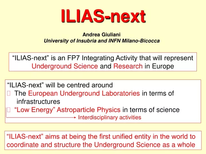 ilias next will be centred around the european