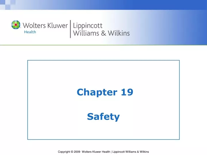 chapter 19 safety