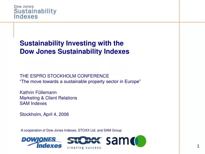 sustainability investing with the dow jones
