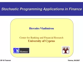 Stochastic Programming Applications in Finance