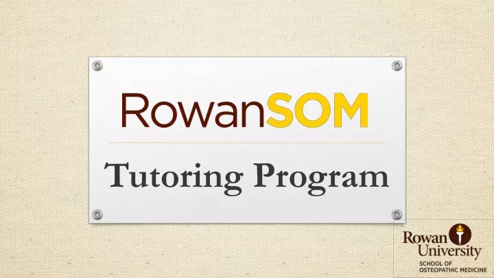 tutoring program