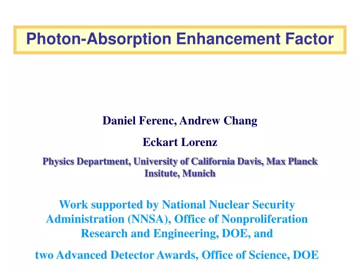 photon absorption enhancement factor