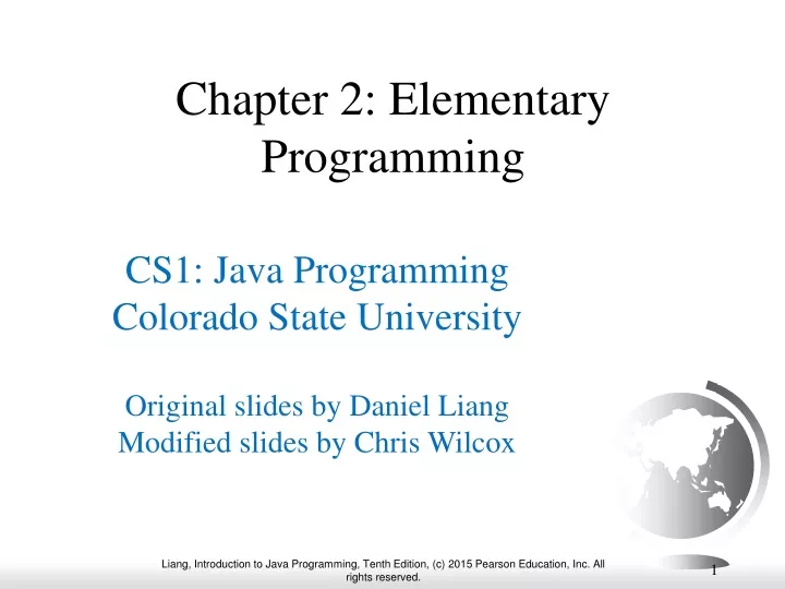 chapter 2 elementary programming